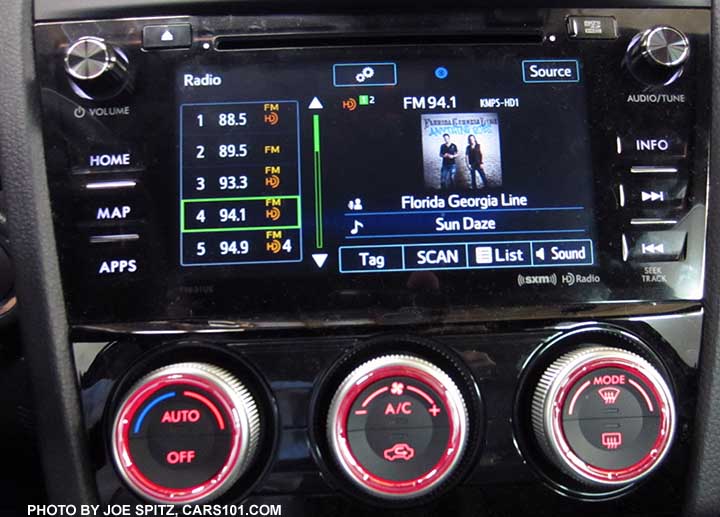 2016 WRX 7.0" touchscreen audio system on WRXs, with navigation. The single zone climate control means its a WRX because STIs have dual zone climate control