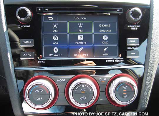 STI  6.2" audio source screen. Its an STI because it has dual climate control zones