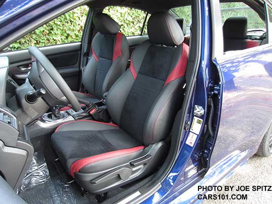 2016 Subaru STI alcantara seating surface, driver's seat shown