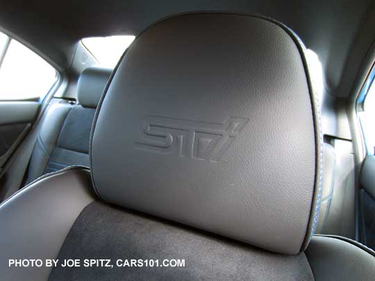 2016 WRX STI  headrest with STI embossed