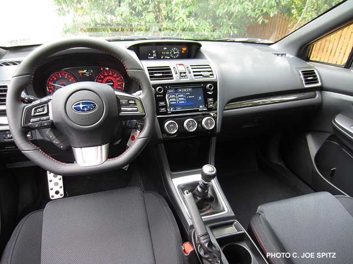 2016 WRX base model interior, standard 6.2" audio