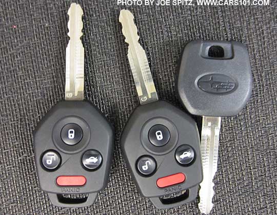 2016 WRX and STI keys, 2 with remote lock/unlock, 1 valet key. All 3 are chipped and programmed