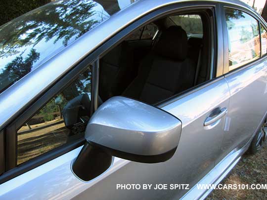 2016 WRX outside mirror, body colored, ice silver shown