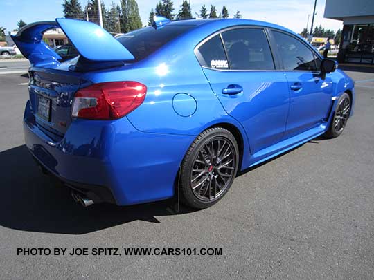 2016 WRX STI with aftermarket Rally Armour brand splash guards