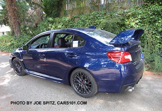 Subaru 2016 WRX STI, tall spoiler, lapis blue