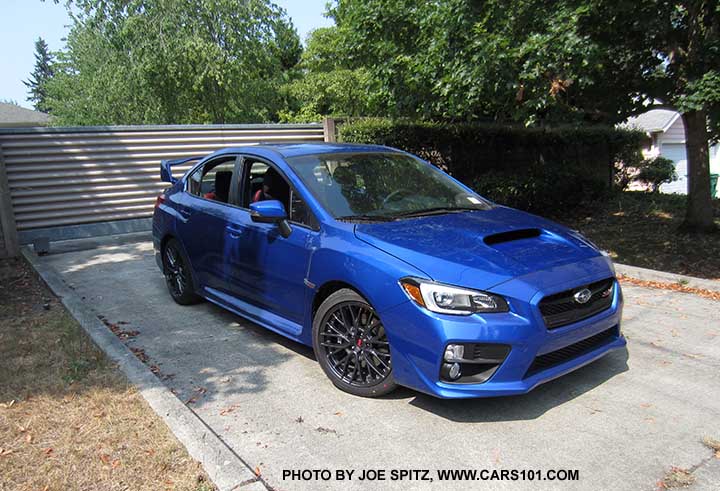 2016 WRX STI, WR Blue, standard 18" gray wheels