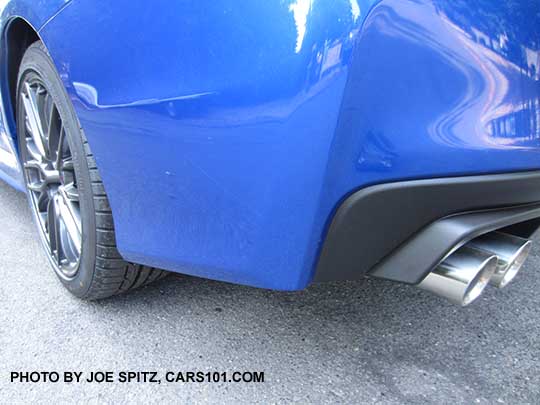 lower rear quarter panel 2016 WRX STI, wr blue shown without optional aero splash guards
