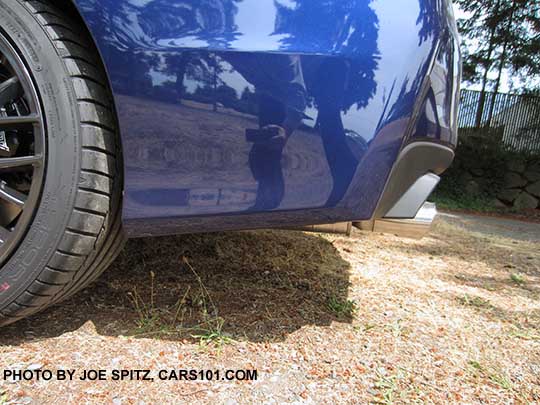 rear quarter panel 2016 Subaru WRX STI, lapis blue