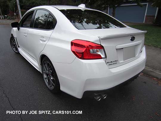 2016 STI Limited with small lip spoiler, white shown