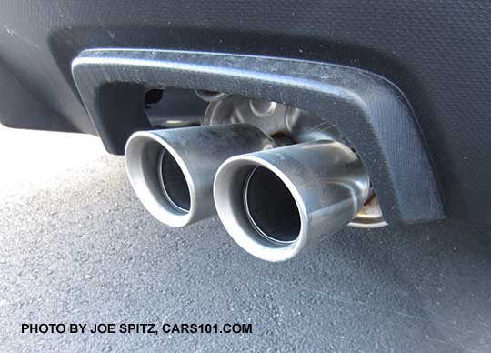 2016 STI standard four exhaust tips, the two right side ones shown