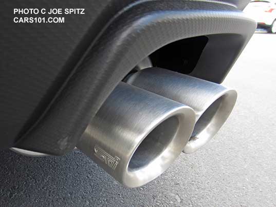 2016 WRX and STI optional performance exhaust. STI shown