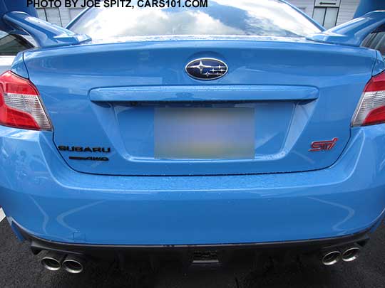 2016 STI Series.Hyperblue rear end