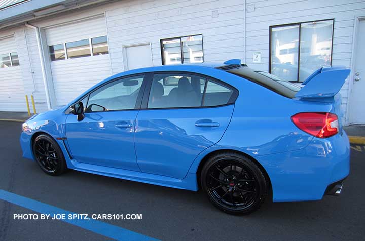 2016 Subaru WRX STI  Series.HyperBlue. Only 700 Series.HyperBlue models will be made, all with black BBS alloys, black outside mirrors, 7" audio navigation gps....