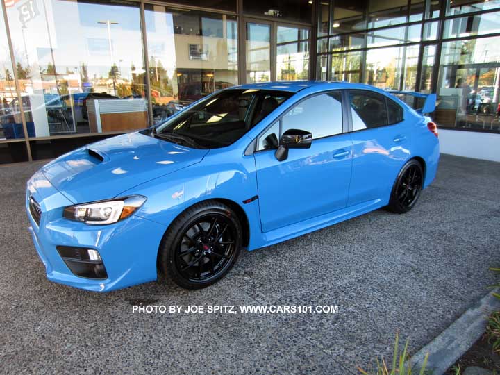 2016 Subaru WRX STI  Series.HyperBlue. Only 700 Series.HyperBlue models will be made, all hyperblue color, BBS black 18" alloys, black STI fender logo, gloss black outisde mirrors...