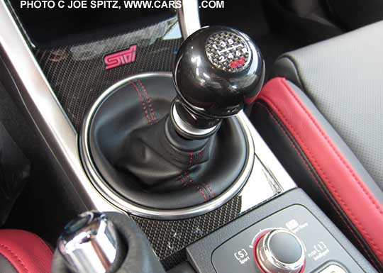 2017 and 2016 Subaru WRX and STI optional black Duracon shift knob. STI shown.
