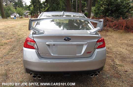 ice silver 2016 STI and STI Limited tall wing spoiler