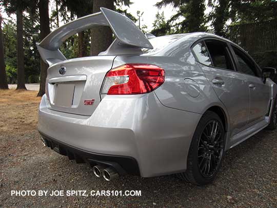 ice silver 2016 STI and STI Limited tall wing spoiler