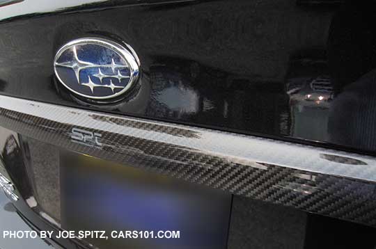 2016 WRX optional carbon fiber looking trunk trim