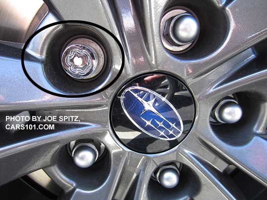 optional wheel locks on a 2016 WRX makes your wheels hard to steal