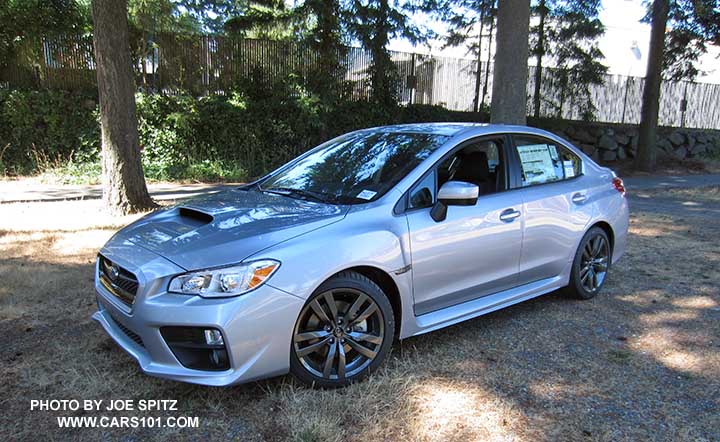 2016 WRX Premium, ice silver shown, 18" alloys, silver inner headlight surround