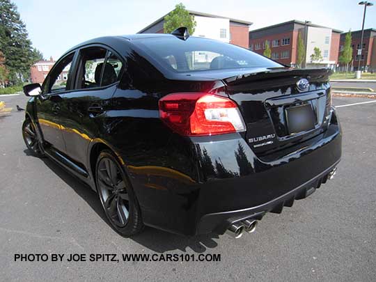 rear view 2016 Crystal Black WRX Limited