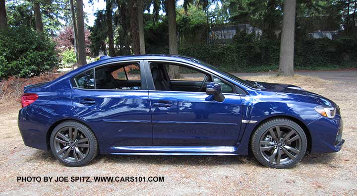 profile of the 2016 WRX Limited, Lapis Blue color