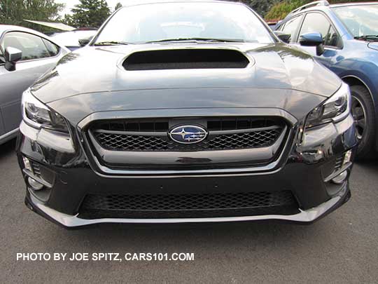 2016 WRX front grill, fog lights, Limited, black shown