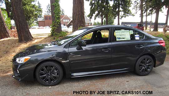 profile 2016 WRX base model  dark gray color,  17" alloys