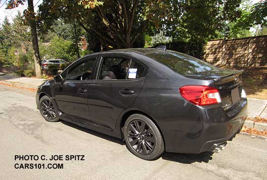 profile 2016 WRX base model  dark gray color,  17" alloys