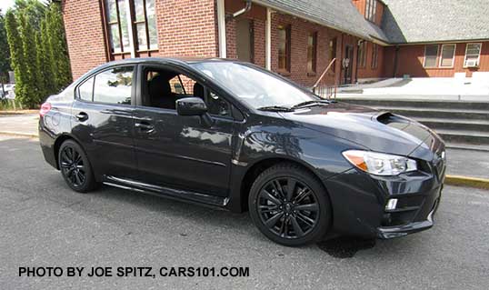 profile 2016 WRX base model  dark gray color,  17" alloys, optional bodyside moldings