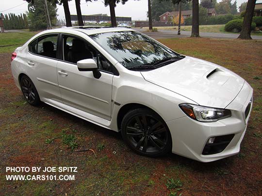 2016 WRX Limited, crystal white,  with optional side moldings