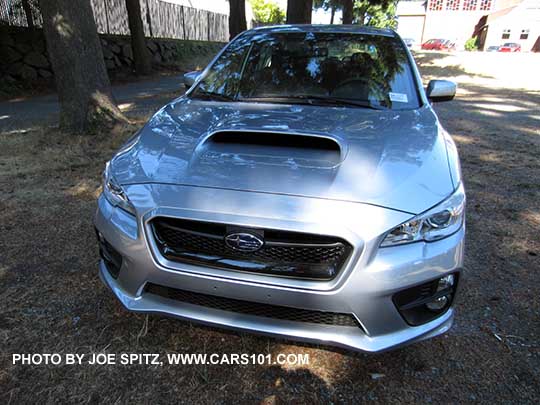 2016 WRX Premium front grill, silver inner headlight surrounds, fog lights. ice silver shown