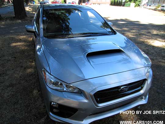 2016 WRX Premium front grill. Premium has silver inner headlight surrounds, fog lights. Ice Silver shown.