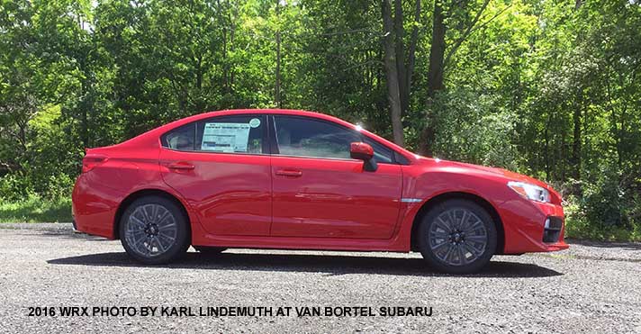 2016 WRX, Pur Red color. Photo by Karl Lindemuth