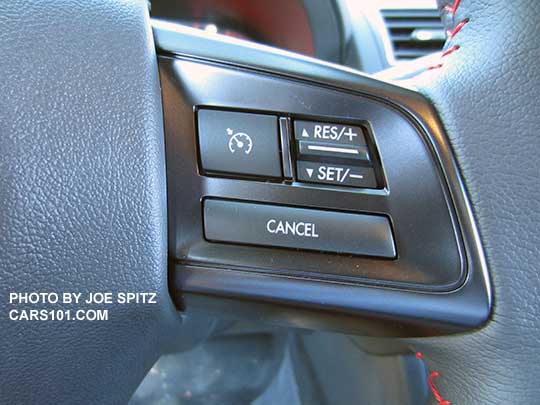 2016 WRX Premium steering wheel, right side cruise control buttons