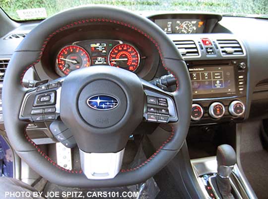 2016 Subaru WRX Limited steering wheel. CVT transmission shown