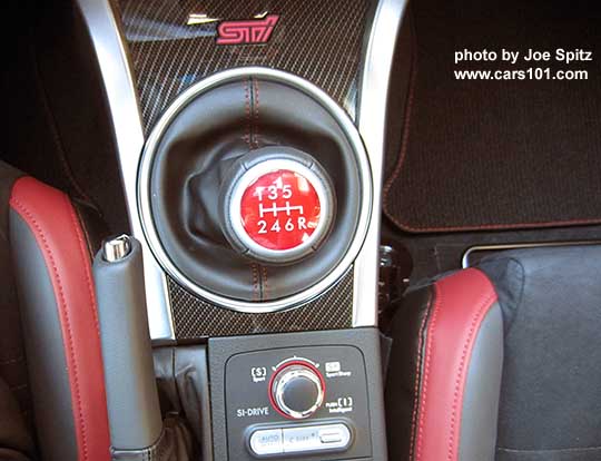 2017 Subaru STI shift knob, SI drive knob, DCCD control buttons