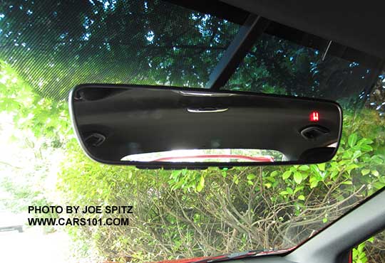 2017 Subaru WRX and STI redesigned rear view auto dimming mirror with bottom compass and Homelink buttons