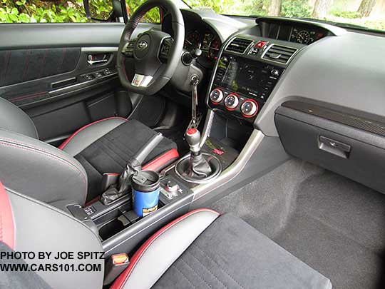 2017 WRX STI interior, passenger side shown