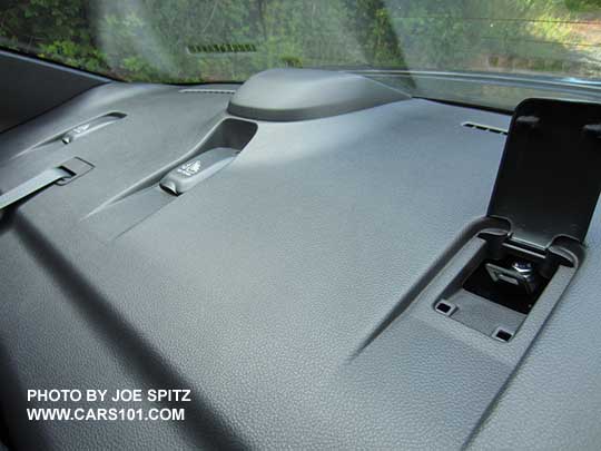 2017 Subaru WRX and STI LATCH system 3 child seat tethers on the rear parcel shelf