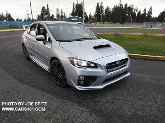 ice silver 2017 Subaru WRX STI, wing spoiler