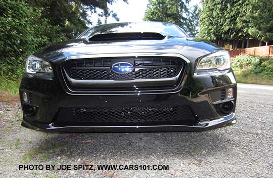 2017 Subaru WRX base model front grill. no fog lights. Black color shown.