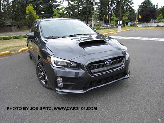 front view 2017 WRX Limited, dark gray shown