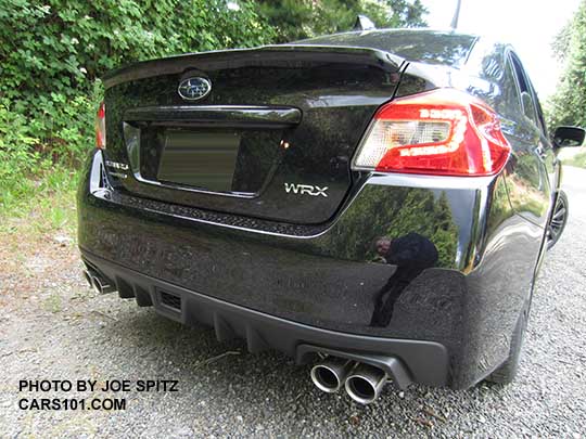 rear view 2017 Subaru Impreza WRX Premium,  crystal black color shown