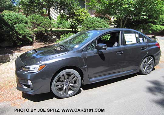 2017 WRX Limited, dark gray color shown