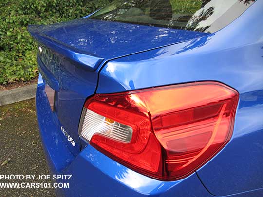 2017 Subaru WRX standard rear lip spoiler WR Blue color