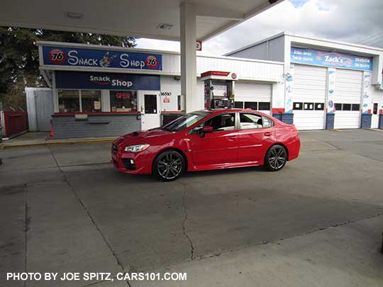 2017 Subaru WRX, pure red