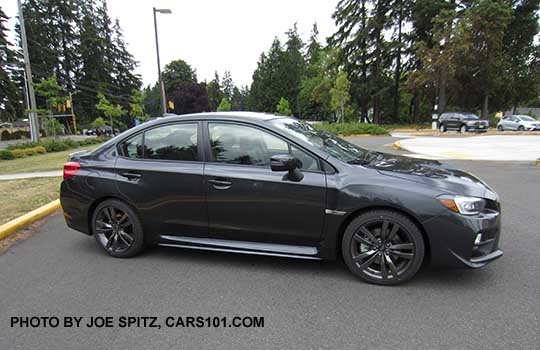 passenger side 2017 Subaru WRX Limited, dark gray color shown