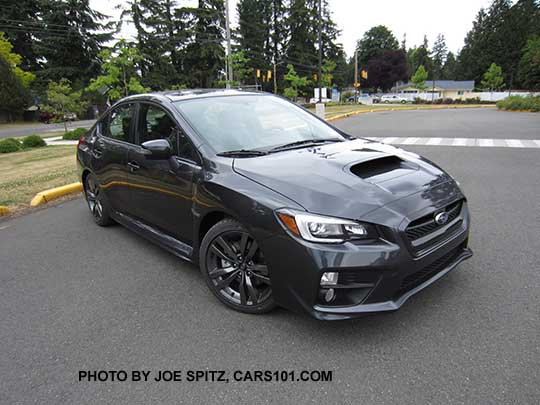 front view 2017 Subaru Impreza WRX Limited, dark gray color shown