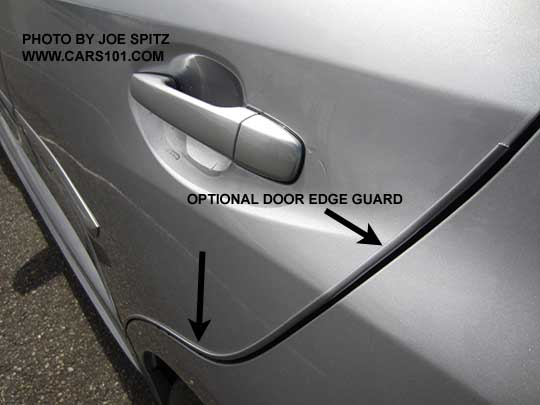 2018 Subaru WRX and STI optional door edge guards, body colored